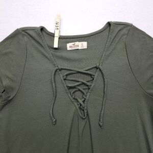 Hollister Casual Pullover Short Sleeve Shirt Womens Size Small S Green